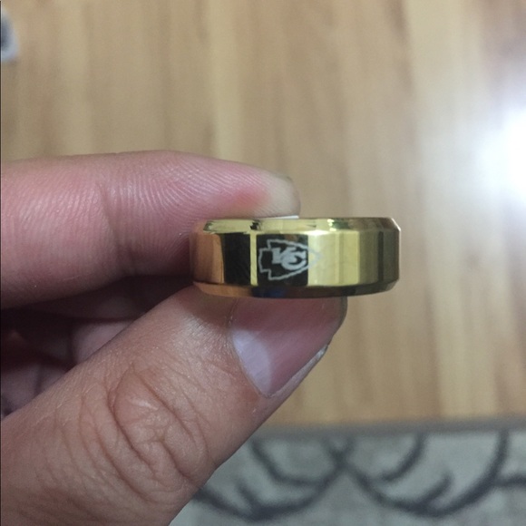 Gold Titanium Kansas City Chiefs Ring - Picture 2 of 5